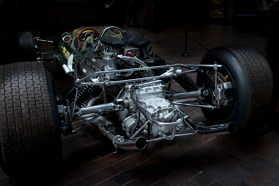 Vintage F1 engine design photography